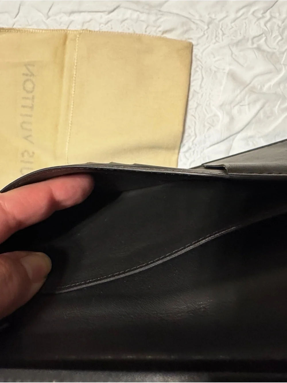 Louis Vuitton Black Embossed 'LOUIS' Leather Long Wallet